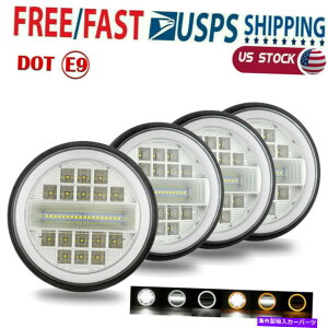 USwbhCg 4X 5.75u5-3 / 4vLEDwbhCgBMWx[X69-88̂߂DRLvWFN^[r[ 4X 5.75" 5-3/4" Round LED Headlights DRL Projector Beam for BMW Base 69-88