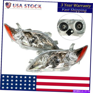 USwbhCg 2007N2009Ñg^Ĵ߂1΂̃wbhCghCo[ƏȑtBbg 1 Pair of Headlights Driver and Passenger Side Fit For 2007-2009 Toyota Camry
