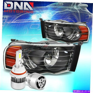 USwbhCg ubNnEWOwbhCgAo[R[i[+zCgLED 9007 HID +t@tBbg02-05 Dodge Ram BLACK HOUSING HEADLIGHT AMBER CORNER+WHITE LED 9007 HID+FAN FIT 02-05 DODGE RAM