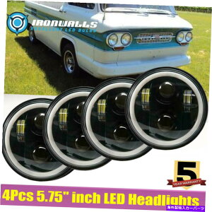 USwbhCg 4s[X5 3/4 "5.75vWFN^[LEDwbhCgtBbgV{[RFAgbN1961-1964 4pcs 5 3/4" 5.75 Projector LED Headlights Fit Chevy Corvair Truck 1961-1964