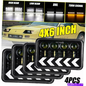 USwbhCg 4 "x 6" LEDwbhCgV{[C10sbNAbv1981-1987gbNH4̂߂̃nC/[r[𖧕܂ 4"X6" LED Headlights Sealed Hi/Low Beam For Chevy C10 Pickup 1981-1987 Truck H4