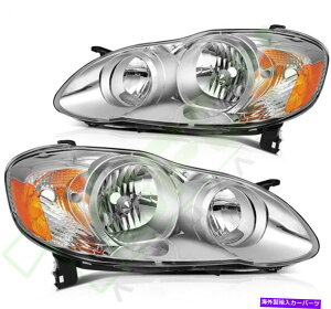 USwbhCg wbhCgAZuwbhv̓g^J[2003-2008 CEV_4hA Headlights Assembly Headlamps Fits Toyota Corolla 2003-2008 CE LE S Sedan 4-Door