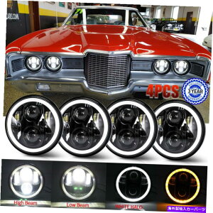 USwbhCg 5-3 / 4 "5.75C`60WOLEDvWFN^[DRLwbhCĝ߂Projector DRLwbhCgLtd II 1977 5-3/4" 5.75 Inch 60W RING LED Projector DRL Headlights For Ford LTD LTD II 1977