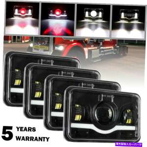 US�w�b�h���C�g PeterBilt Kenworth FreightLiner�̂��߂�4pcs 4x6 120W LED�w�b�h���C�gDRL H6054 4PCS 4x6 120W LED Headlights DRL H6054 for Peterbilt Kenworth Freightliner�y���s�A���i�z