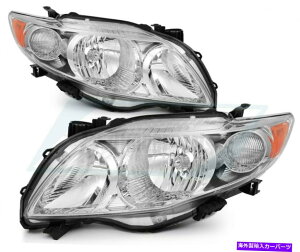 USwbhCg 2009-2010g^J[wbhCgNAN[+E For 2009-2010 Toyota Corolla Headlight Clear Chrome Replacement Left+Right Sides