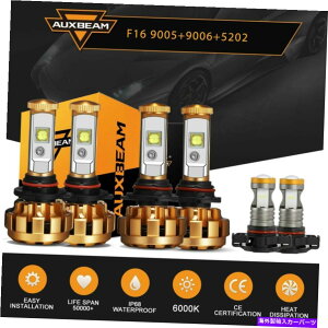 USwbhCg 9005 9006 Dodge Avenger 2010-2012̂߂̖d𓱂܂ 9005 9006 LED Headlight Hi/Lo + 5202 Fog Light Bulbs For Dodge Avenger 2010-2012