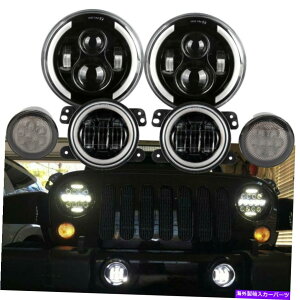 USwbhCg JEEP wrangler JK 07-17 7 "LEDwbhCgDRLtHOCg^[CgR{Lbg For Jeep Wrangler JK 07-17 7"LED Headlight DRL Fog Light Turn Lights Combo Kit