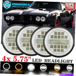 USwbhCg Pontiac Gto Grand Prix Firebird̂߂LEDwbhCgvWFN^[OH5006 4pc 5.75" LED Headlight Projector Ring H5006 For Pontiac GTO Grand Prix Firebird
