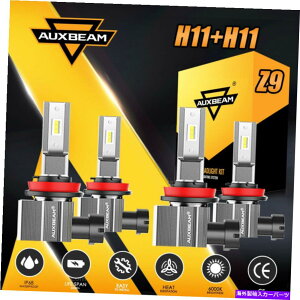 USwbhCg AUXBeam CSP H9 + H11 H9 H8t@LEDwbhCgdLbg46W 6500KvOHI LOr[Z9 AUXBEAM CSP H9+H11 H9 H8 Fan LED Headlight Bulb Kit 46W 6500K Plug Hi Lo Beam Z9