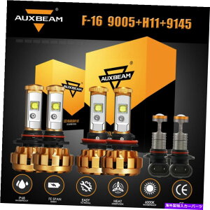 USwbhCg 6s[XAUXBeam H11 9005 F-16 LEDwbhCg9145tHOCgFORD F-150 2015-2020 6PCS AUXBEAM H11 9005 F-16 LED Headlight 9145 Fog Light for Ford F-150 2015-2020
