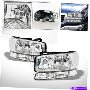 US�w�b�h���C�g �N�����N���A�w�b�h���C�g+�o���p�[�V�O�i�������vNB 1999-2006 2007�V�G��/ 2000 + Yukon Chrome Clear Head Lights+Bumper Signal Lamp nb 1999-2006 2007 Sierra/2000+ Yukon