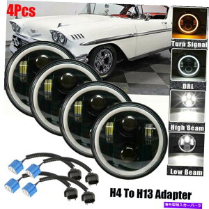 USヘッドライト 4ピース5.75 "5 3/4ラウンドプロジェクターLEDヘッドライトフィットChevy Impala 1958-1976 4pcs 5.75" 5 3/4 Round Projector LED Headlight Fit for Chevy Impala 1958-1976