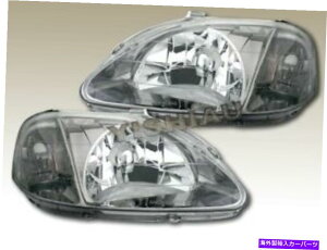 US�w�b�h���C�g 99-00�z���_�V�r�b�N�w�b�h���C�g�K�����^��2/3/4�h�A�V�� Fit for 99-00 Honda Civic Headlights Gun-Metal 2/3/4 Doors NEW�y���s�A���i�z