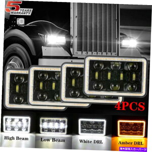 USwbhCg 4PCS 4x6 "LEDwbhCgHi-Lo Beam DRL H4656 H4656 H4656 SEMI 4pcs 4X6" LED Headlights hi-lo beam DRL H4656 H4651 For Western Star 4900 Semi