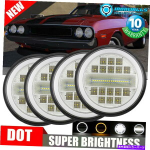 USwbhCg 4s[X5.75 5-3 / 4C`EhV[nC/ LOr[LEDwbhCgdvWFN^[v 4pcs 5.75 5-3/4"inch Round Sealed Hi/Lo Beam LED Headlights Bulbs Projector Lamp