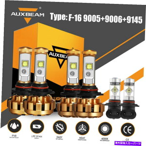 USwbhCg AuxBeam F-16 LEDwbhCg+d̂߂Chevy 03-2007 Silverado 02-05 Avalanche AUXBEAM F-16 LED Headlight+Fog Bulbs for Chevy 03-2007 Silverado 02-05 Avalanche