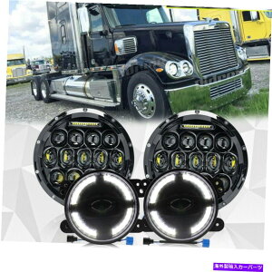 USwbhCg FreightLiner Coronado 7 '' LEDwbhCgvWFN^[HI / LO + 4 '' Halo Fog Light For Freightliner Coronado 7'' LED Headlight Projector Hi/Lo+ 4'' Halo Fog Light