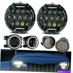 USwbhCg JEEP wrangler JK 2007-2017 7uLEDwbhCgDRL + 4vtHOCg+^[v For Jeep Wrangler JK 2007-2017 7"in LED Headlight DRL +4" Fog Light+ Turn Lamps