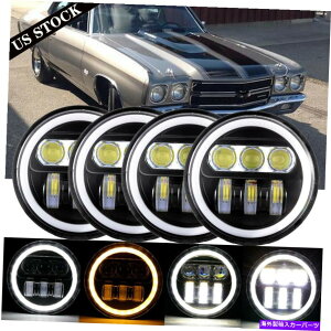 US�w�b�h���C�g 4x�ł����邢75W 5.75 5-3 / 4 Chevy Corvette PeterBilt 389 359�̂��߂̃w�b�h���C�g 4X Brightest 75W 5.75 5-3/4 LED Headlight for Chevy Corvette Peterbilt 389 359�y���s�A���i�z