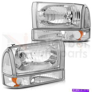 USwbhCg wbhCgtBbg1999-2004tH[hF-250tgwbhvpvyAZbg Headlights Fits 1999-2004 Ford F-250 Front Headlamps Replacement Lamp Pair Set