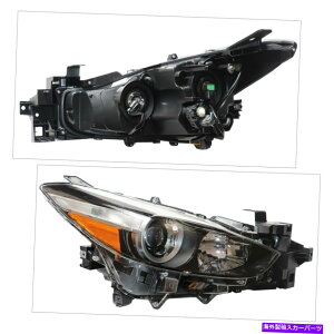 USwbhCg 17-18}c_3nQvWFN^[wbhCgwbhvubNqRH For 17-18 Mazda 3 Halogen Projector Headlight Headlamp Black Passenger Right RH