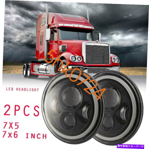 USwbhCg 7 "FreightLiner CoronadoJeep Liepller CJ JK LJ 07-17̂߂̃EhLEDwbhCg 7" Round LED Headlights For Freightliner Coronado&Jeep Wrangler CJ JK LJ 07-17