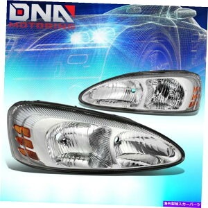 USwbhCg 2004N2008Ñ|eBAbNOhvbNXyAN[Ao[wbhCg/v̌ FOR 2004-2008 PONTIAC GRAND PRIX PAIR CHROME AMBER HEADLIGHT/LAMPS REPLACEMENT