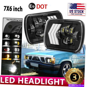 USwbhCg YsbNAbvn[hfBo[̂߂7x6 "5x7 LEDwbhCgvWFN^[HID H6054 1983-1997 7x6" 5X7 LED Headlights Projector HID H6054 for Nissan Pickup Hardbody 1983-1997