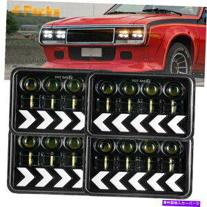 USwbhCg 2{4×6 "LEDwbhCgDRLIWF̃^[M̃gbNKenworth PeterBilt 2X 4x6" led Headlights DRL Amber Turn Signal for Trucks Kenworth Peterbilt