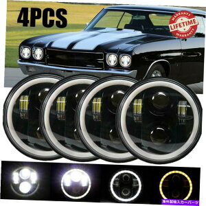USwbhCg 4s[X5 3/4 "5.75vWFN^[LEDwbhCgV[r[ODRLd 4PCS 5 3/4" 5.75 Projector LED Headlights Sealed Beam Ring DRL Bulbs