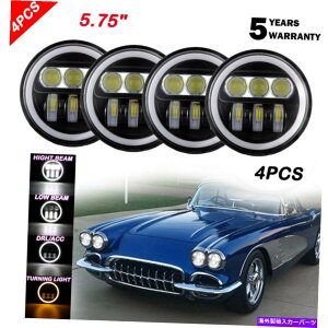 USwbhCg 4{5.75 "5-3 / 4"ۂvWFN^[LEDwbhCgtH[hЂ̂߂Angel Eye 4x 5.75" 5-3/4" Round Projector LED Headlights Angel Eye for Ford LTD Custom US