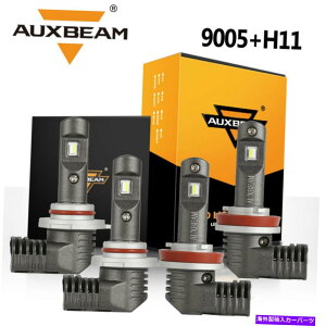 USwbhCg AUXBeam 9005 / HB3nCr[H11[r[LEDwbhCg4dR{6000zCg AUXBEAM 9005/HB3 High Beam H11 Low Beam LED Headlight 4 Bulbs Combo 6000K White