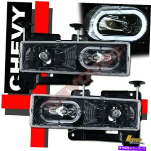 USwbhCg 88-98 GMCV{xOTahoe CK Yukon HalovWFN^[wbhCgJ[{1yA 88-98 GMC Chevy Suburban Tahoe CK Yukon Halo Projector Headlights Carbon 1 Pair