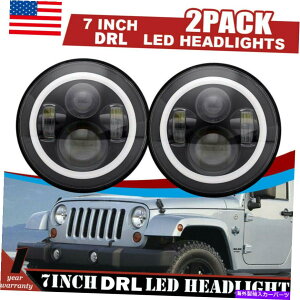 USwbhCg 2s[X7C`LEDwbhCgDRLCgHalo HI / LOr[H4 H13V{[gbN3100 2PCS 7 Inch LED Headlight DRL Light Halo Hi/Lo Beam H4 H13 for CHEVY Truck 3100