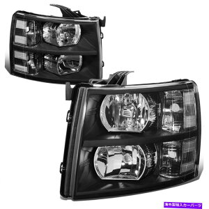 USwbhCg tBbg2007-2014V{[Vo[hGyAubNnEWONATChwbhCg/vZbg Fit 2007-2014 Chevy Silverado Pair Black Housing Clear Side Headlight/Lamp Set