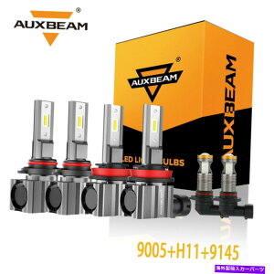 USwbhCg AuxBeam H11 9005 9145 LEDwbhCgd[r[tHOCg6000KLbg AUXBEAM H11 9005 9145 LED Headlight Bulbs High Low Beam Fog Light 6000K Kit