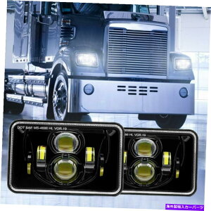 USwbhCg 4×6C`55W`Hi-Lor[LEDwbhCgiH4vOj 4X6 Inch 55W Rectangular Hi-Lo Beam LED Headlight (H4 Plug)