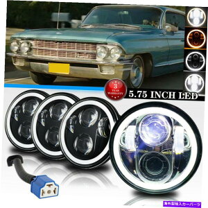 USwbhCg 4X 5.75 "5-3 / 4" LED̃wbhCgDRLvWFN^[r[CadillacV[Y60 62 70 75 4X 5.75" 5-3/4" LED Headlight DRL Projector Beam for Cadillac Series 60 62 70 75