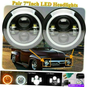 USwbhCg FORD F-100 1969-1979 F-150̂߂̃Be[WLEDwbhCgH4 H13 HI / LOWr[DRL 7'' Vintage LED Headlight H4 H13 Hi/Low Beam DRL For Ford F-100 1969-1979 F-150