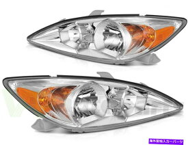 USヘッドライト Headlightsは2002-2004トヨタカムリの交換明確なランプクロームハウジング Headlights Fits 2002-2004 Toyota Camry Replacement Clear Lamp Chrome Housing
