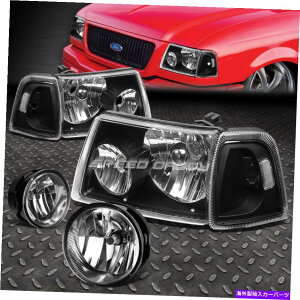 USwbhCg ubNnEWOwbhCg+NAR[i[VOi+N[tHOCg08-11W[ BLACK HOUSING HEADLIGHT+CLEAR CORNER SIGNAL+CHROME FOG LIGHT FOR 08-11 RANGER