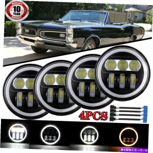 USwbhCg 4s[X5 3/4 "5.75 LEDwbhCgPontiac Gto Grand Prix CatalinapLEDwbhCu 4pcs 5 3/4" 5.75 LED Headlights HI/LO Beam for Pontiac GTO Grand Prix Catalina