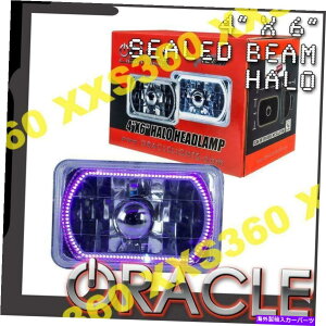 USwbhCg OracleV[r[4 "x 6"wbhCgOCXg[FLED SMD Halo ORACLE Sealed Beam 4"x 6" HEADLIGHT Pre-Installed PURPLE LED SMD Halo