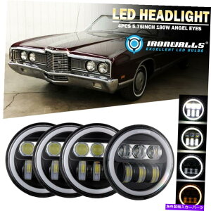 US�w�b�h���C�g 1958-1974 Vintage Ford 4X 5.75 LED�w�b�h���C�gDRL�V�g�̖�Hi-Lo Beam Dot For 1958-1974 Vintage Ford 4X 5.75 LED Headlights DRL Angel Eyes Hi-Lo Beam DOT�y���s�A���i�z