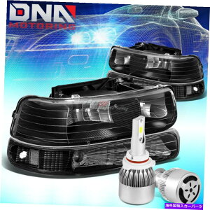 US�w�b�h���C�g �u���b�N�n�E�W���O�w�b�h���C�g�N���A�R�[�i�[+�z���C�gLED 9006 HID +�t�@���t�B�b�g99-02 Silverado BLACK HOUSING HEADLIGHT CLEAR CORNER+WHITE LED 9006 HID+FAN FIT 99-02 SILVERADO�y���s�A���i�z