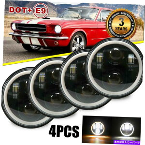 US�w�b�h���C�g 4×5.75 5-3 / 4�~�`DRL LED�w�b�h���C�gCadillac Deville Eldorado 62-74�h�b�g 4x 5.75 5-3/4 Round DRL LED Headlights For Cadillac DeVille Eldorado 62-74 DOT�y���s�A���i�z