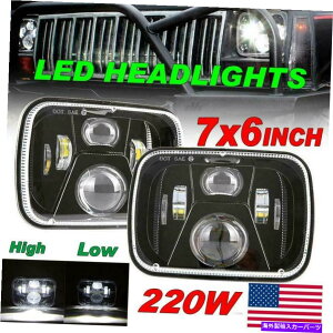 USwbhCg 5×7 "7×6"C`LEDwbhCgHI / LOr[DRL^[^[VOiXJ YJ 5x7" 7x6" INCH LED Headlights Hi/Lo Beam DRL Turn Signal For Jeep Cherokee XJ YJ