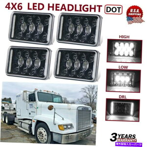 US�w�b�h���C�g FreightLiner fld120 fld112�p5D DOT 4x6 LED�w�b�h���C�gHigh / Low Beam DRL�����v 5D DOT 4x6 LED Headlights High/Low Beam DRL Lamp For Freightliner FLD120 FLD112�y���s�A���i�z