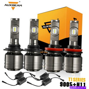 US�w�b�h���C�g 4�{LED�w�b�h���C�g�d���ϊ��L�b�g9005 H11�n�C���[�r�[��6000K�X�[�p�[�z���C�g 4x LED Headlight Bulbs Conversion Kit 9005 H11 High Low Beam 6000K Super White�y���s�A���i�z