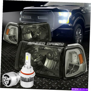 USwbhCg X[NnEWOwbhCg+Ao[R[i[+zCgLED 9007 HID 01-11W[pt@ SMOKED HOUSING HEADLIGHT+AMBER CORNER+WHITE LED 9007 HID W/FAN FOR 01-11 RANGER